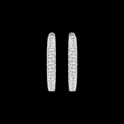 Round Lab Grown Diamond Inside Out Hoop Earrings