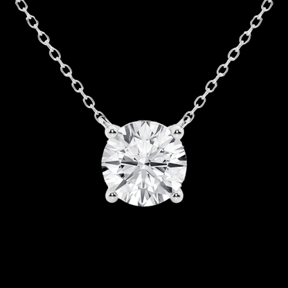 Round Lab Grown Diamond Solitaire Pendant