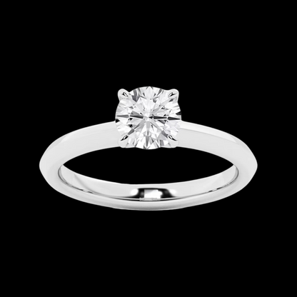 Round Lab Grown Diamond Solitaire Engagement Ring