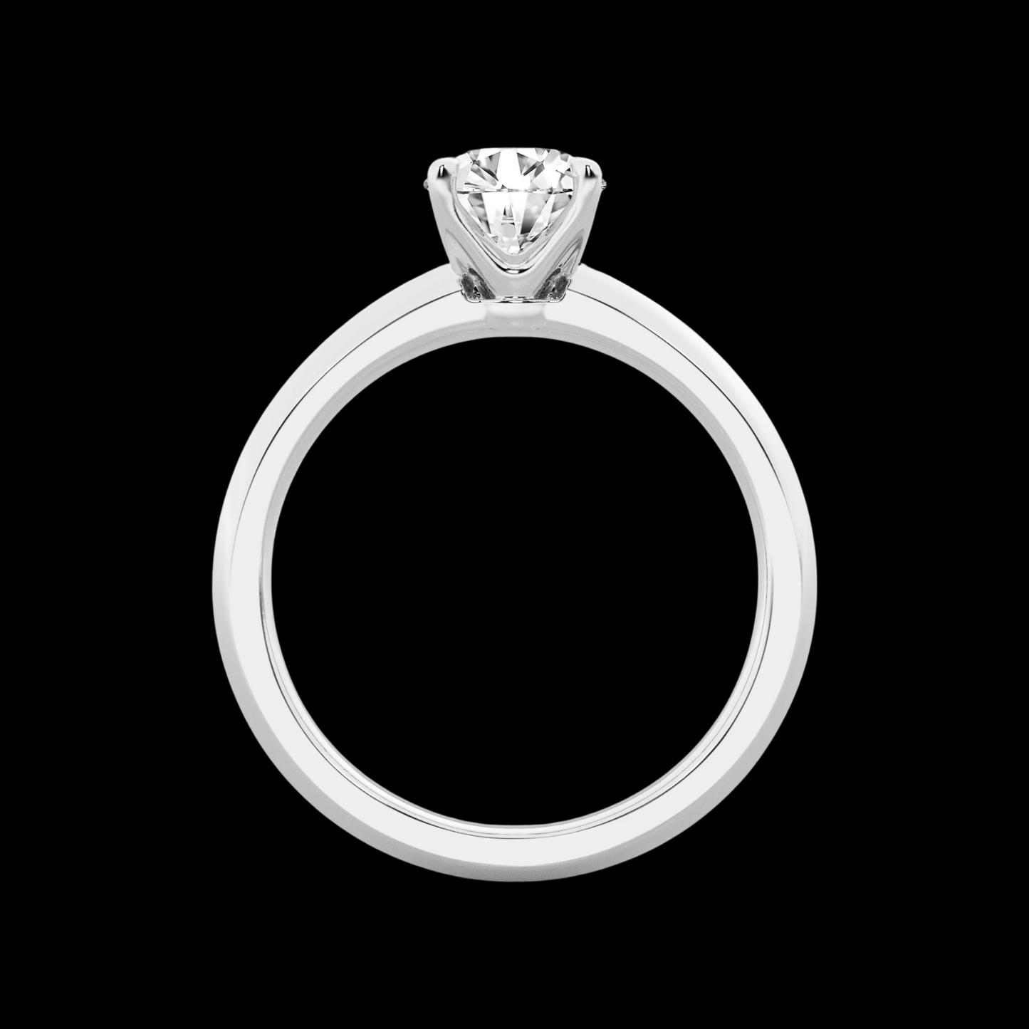 Round Lab Grown Diamond Solitaire Engagement Ring