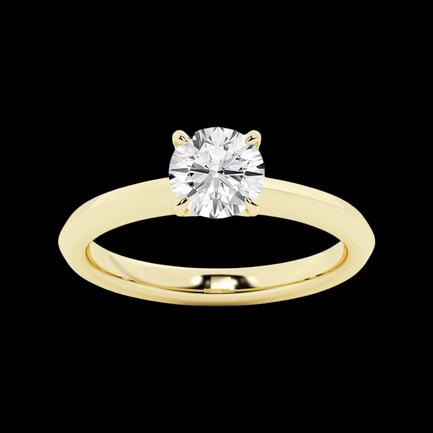 Round Lab Grown Diamond Solitaire Engagement Ring