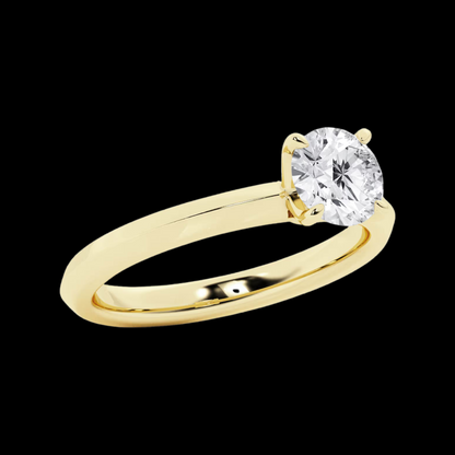 Round Lab Grown Diamond Solitaire Engagement Ring