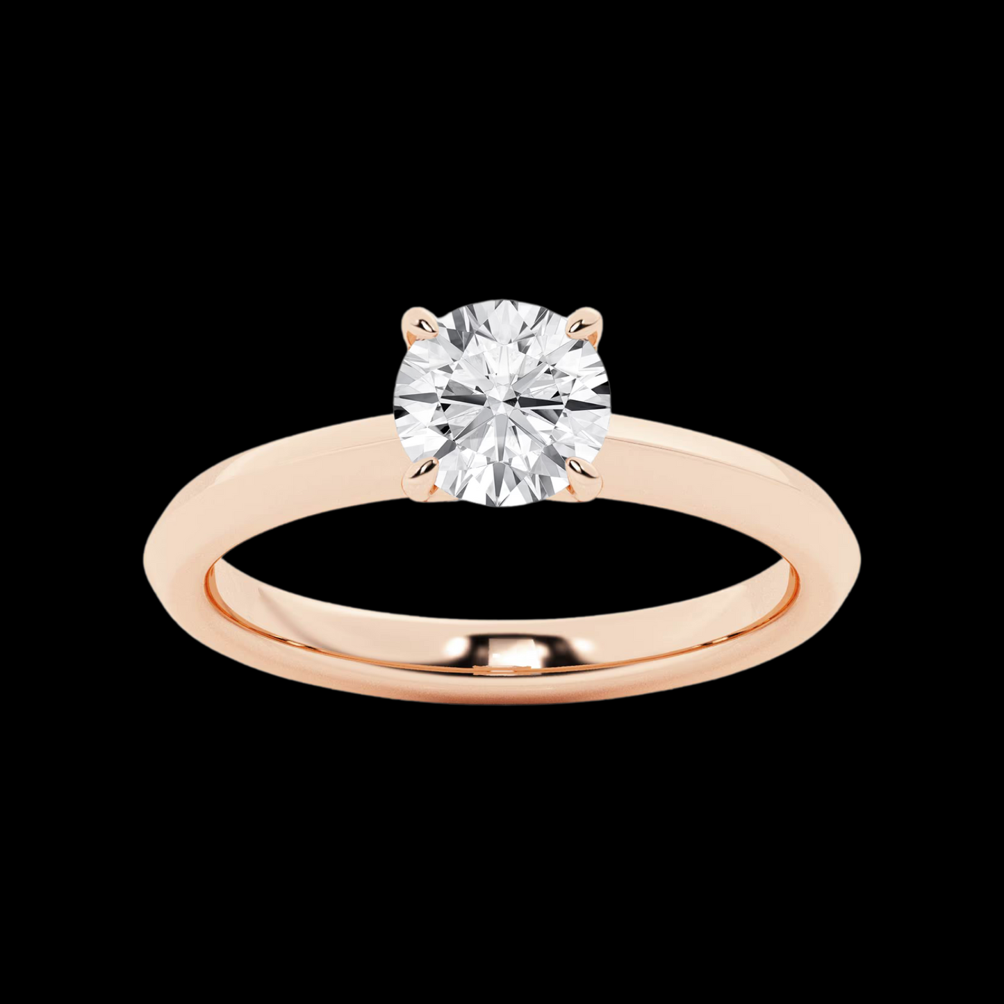 Round Lab Grown Diamond Solitaire Engagement Ring