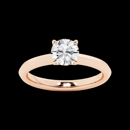 Round Lab Grown Diamond Solitaire Engagement Ring