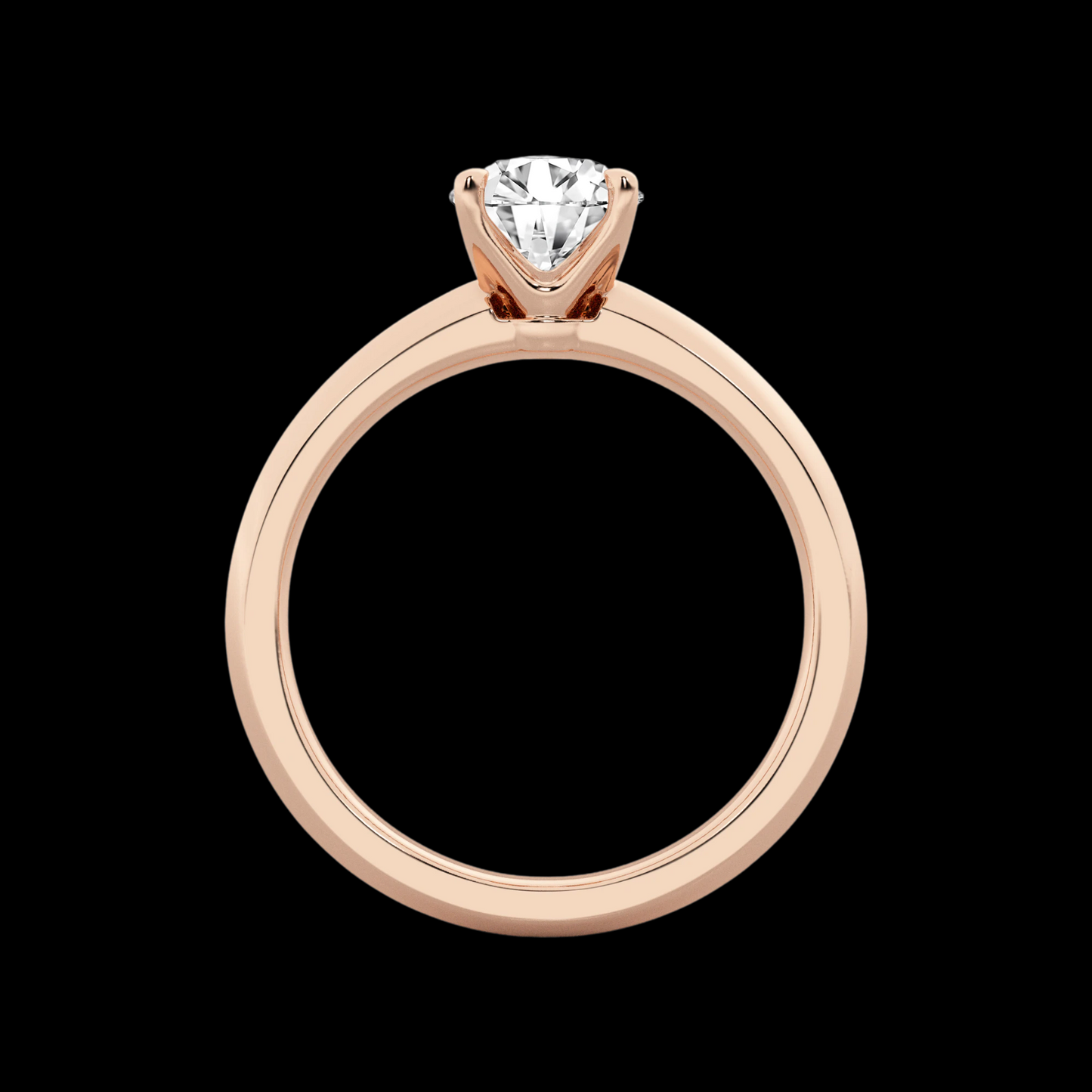 Round Lab Grown Diamond Solitaire Engagement Ring