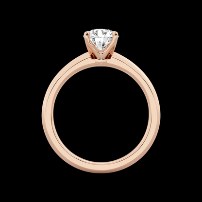 Round Lab Grown Diamond Solitaire Engagement Ring