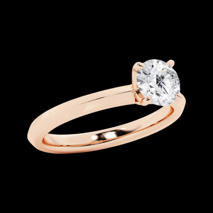 Round Lab Grown Diamond Solitaire Engagement Ring