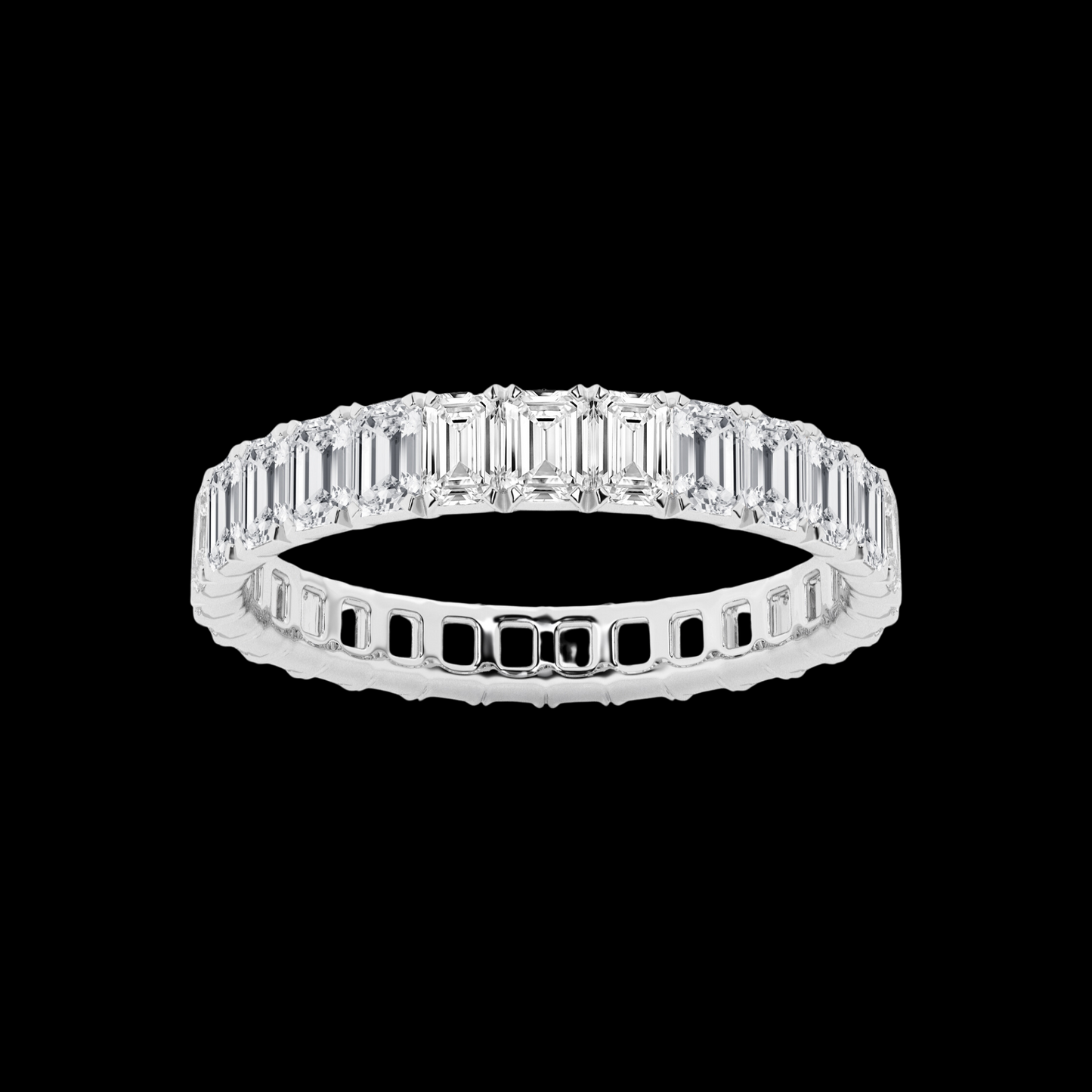 Emerald Lab Grown Diamond Eternity Band