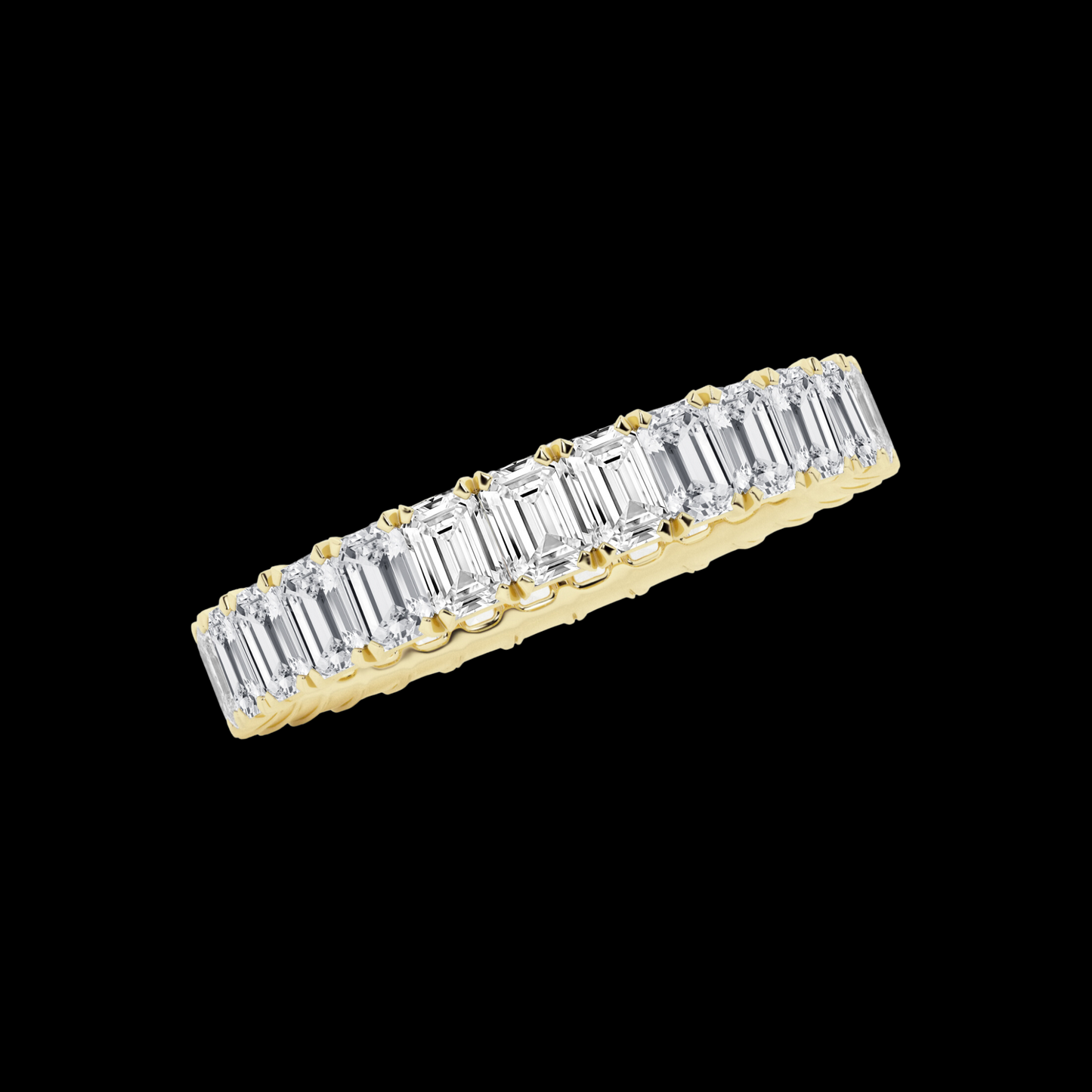 Emerald Lab Grown Diamond Eternity Band