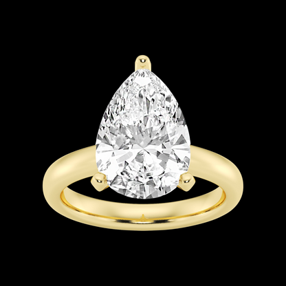 Pear Lab Grown Diamond Solitaire Engagement Ring