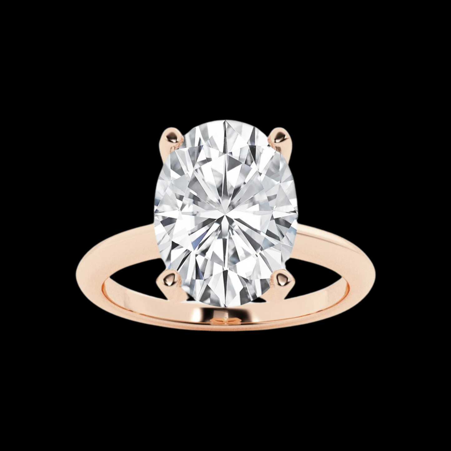 Oval Lab Grown Diamond Solitaire Engagement Ring