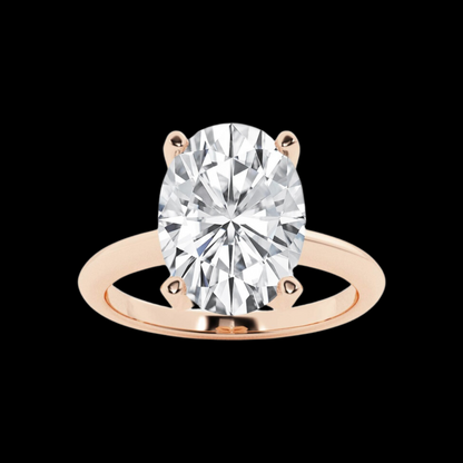 Oval Lab Grown Diamond Solitaire Engagement Ring