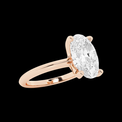 Oval Lab Grown Diamond Solitaire Engagement Ring