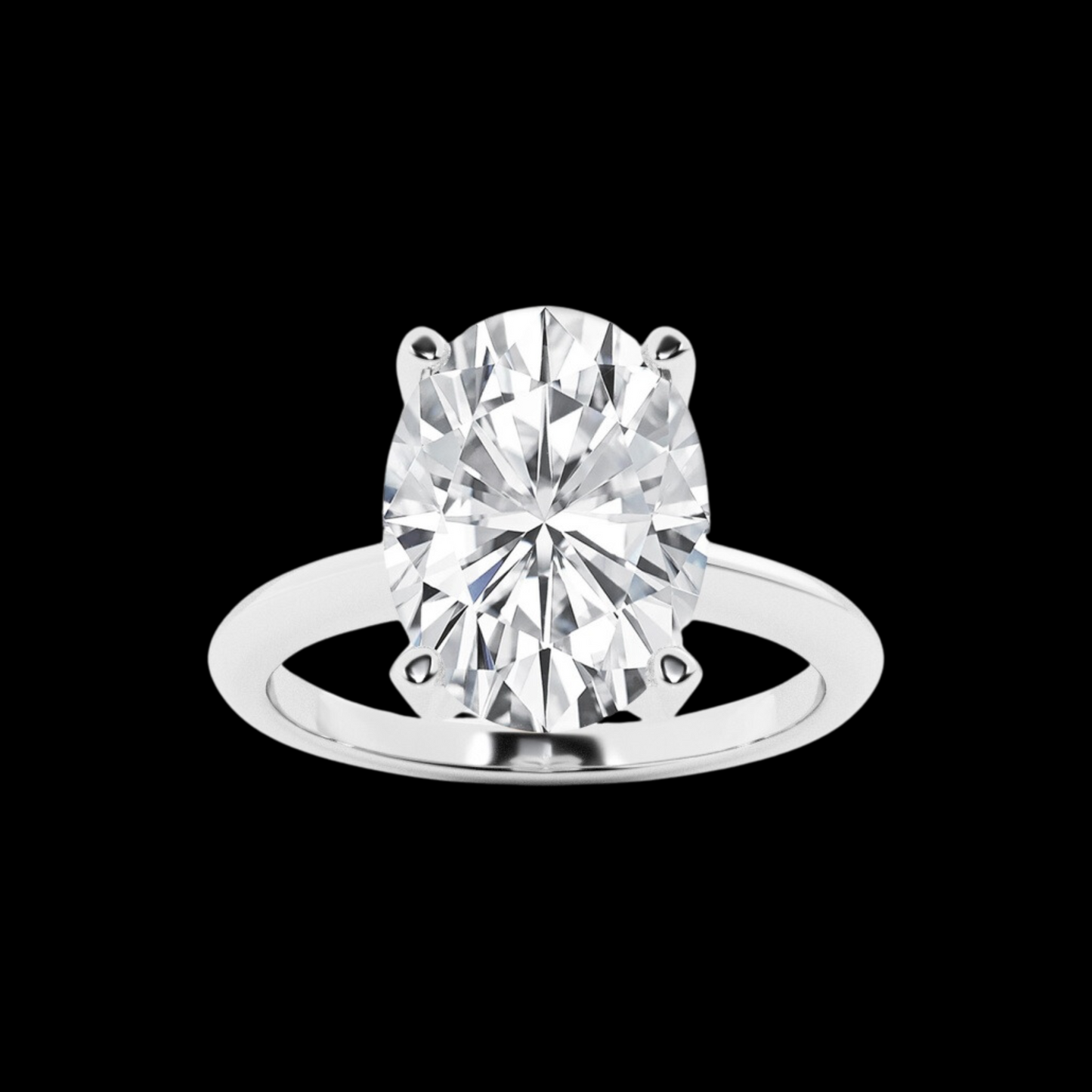 Oval Lab Grown Diamond Solitaire Engagement Ring