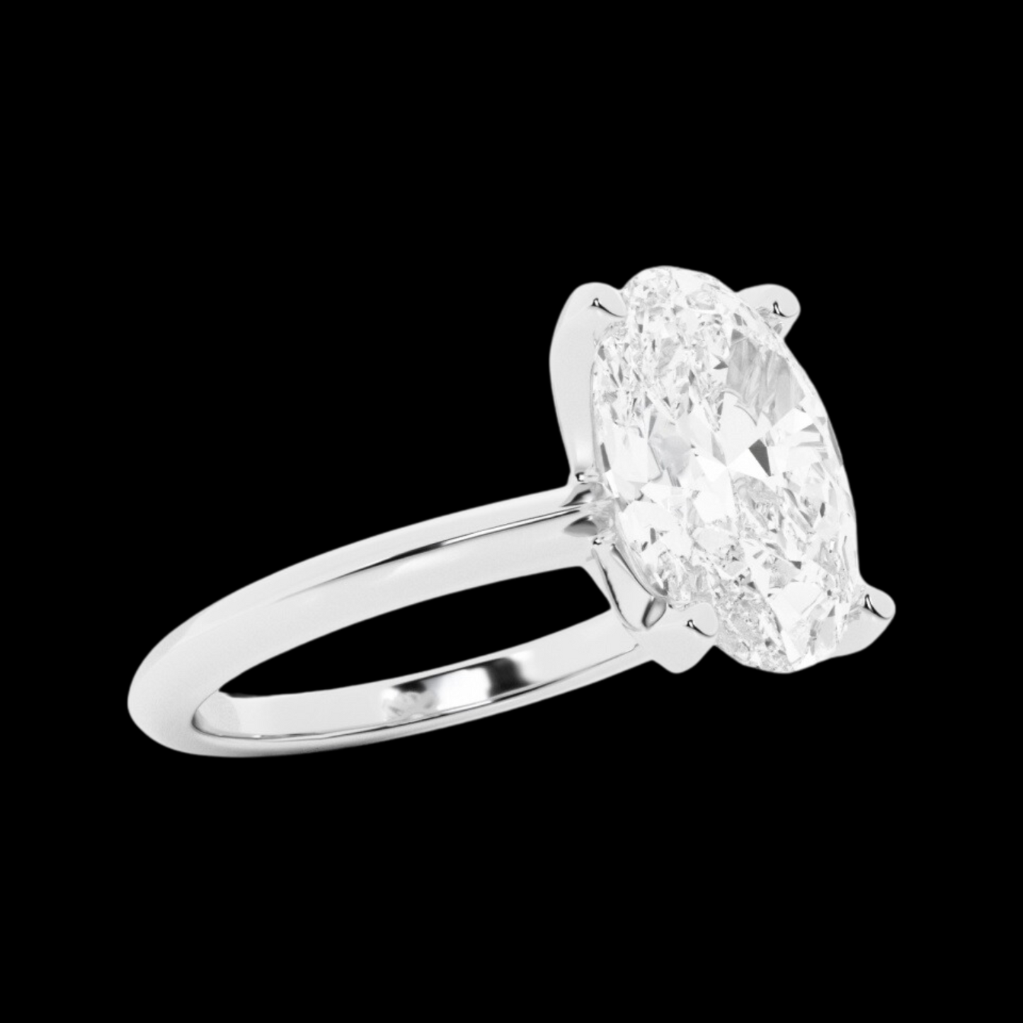 Oval Lab Grown Diamond Solitaire Engagement Ring