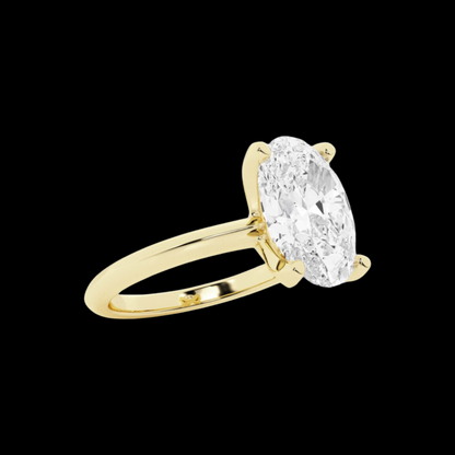 Oval Lab Grown Diamond Solitaire Engagement Ring