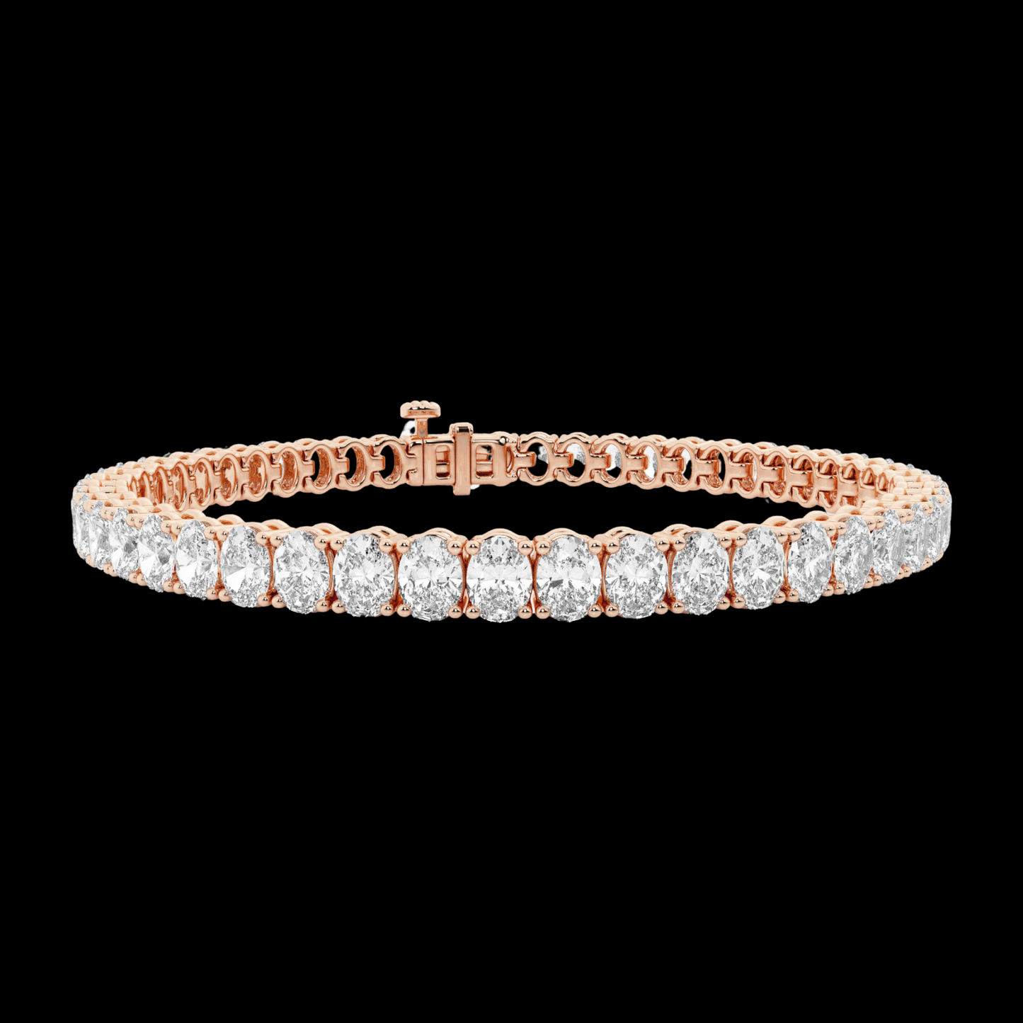 Oval Lab Grown Diamond Four-Prong Tennis Bracelet