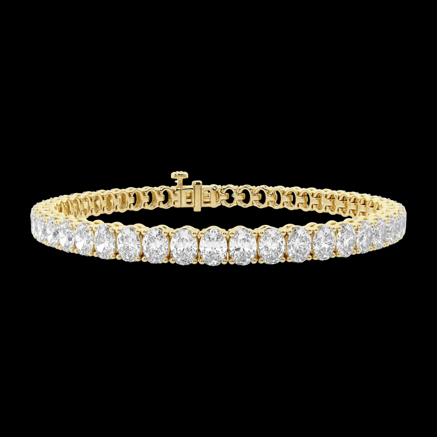 Oval Lab Grown Diamond Four-Prong Tennis Bracelet