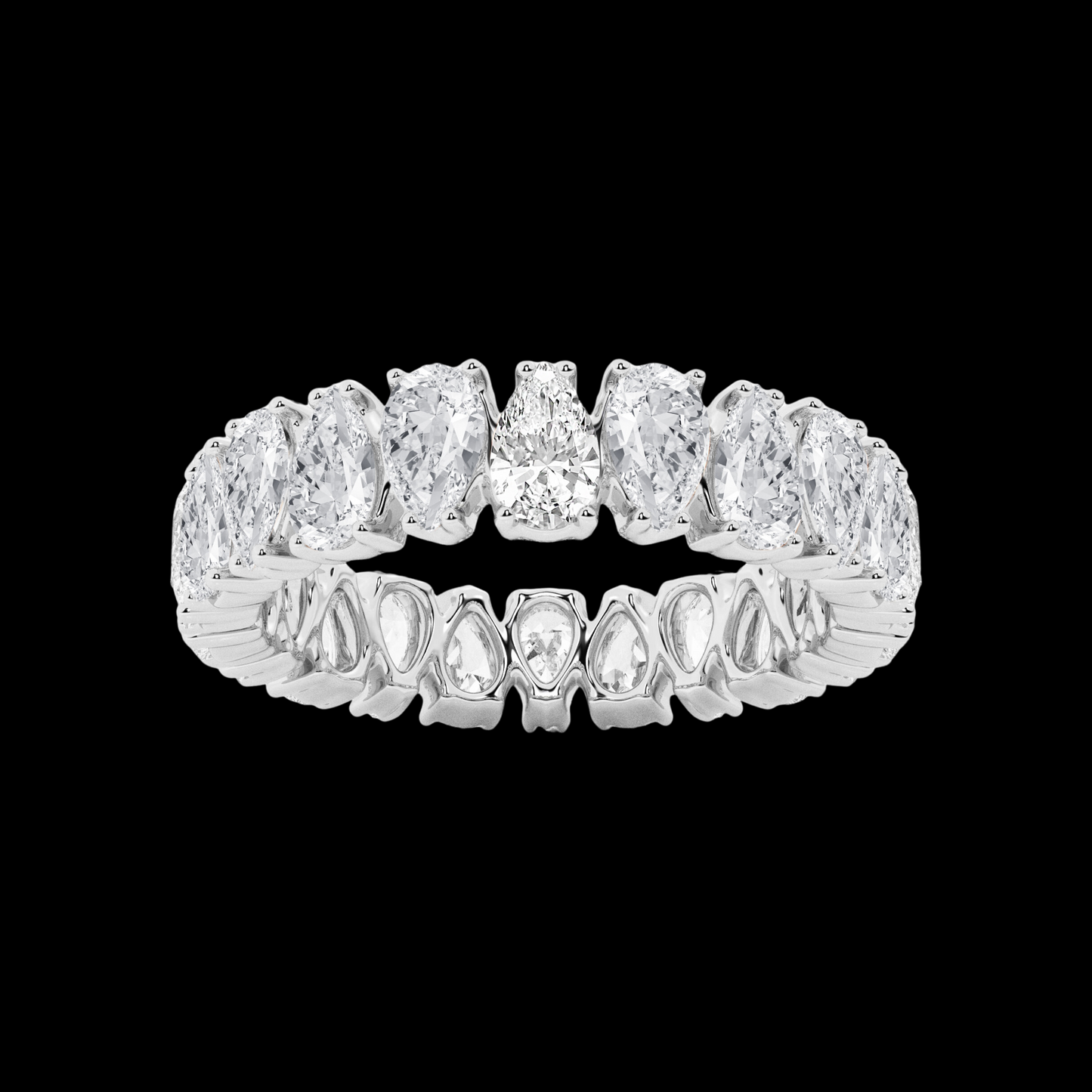 Pear Lab Grown Diamond Eternity Band