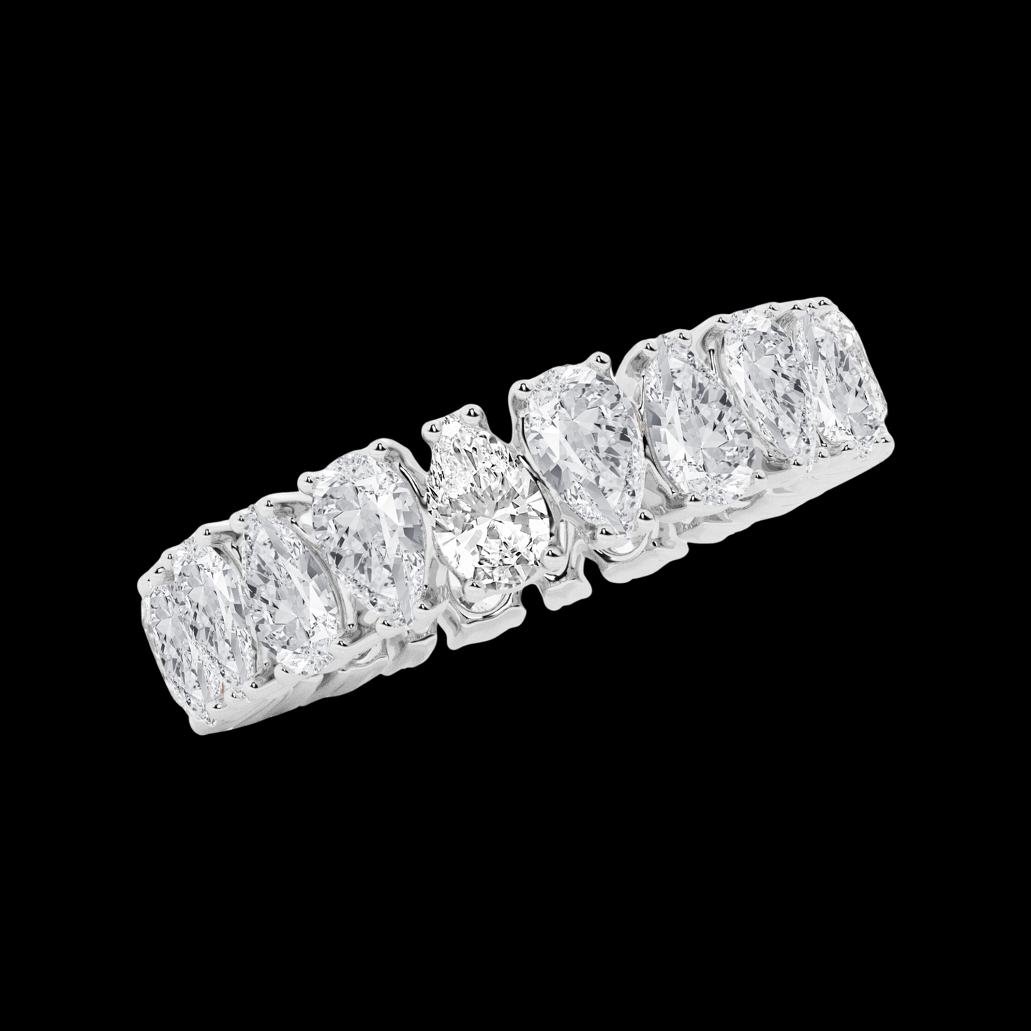 Pear Lab Grown Diamond Eternity Band