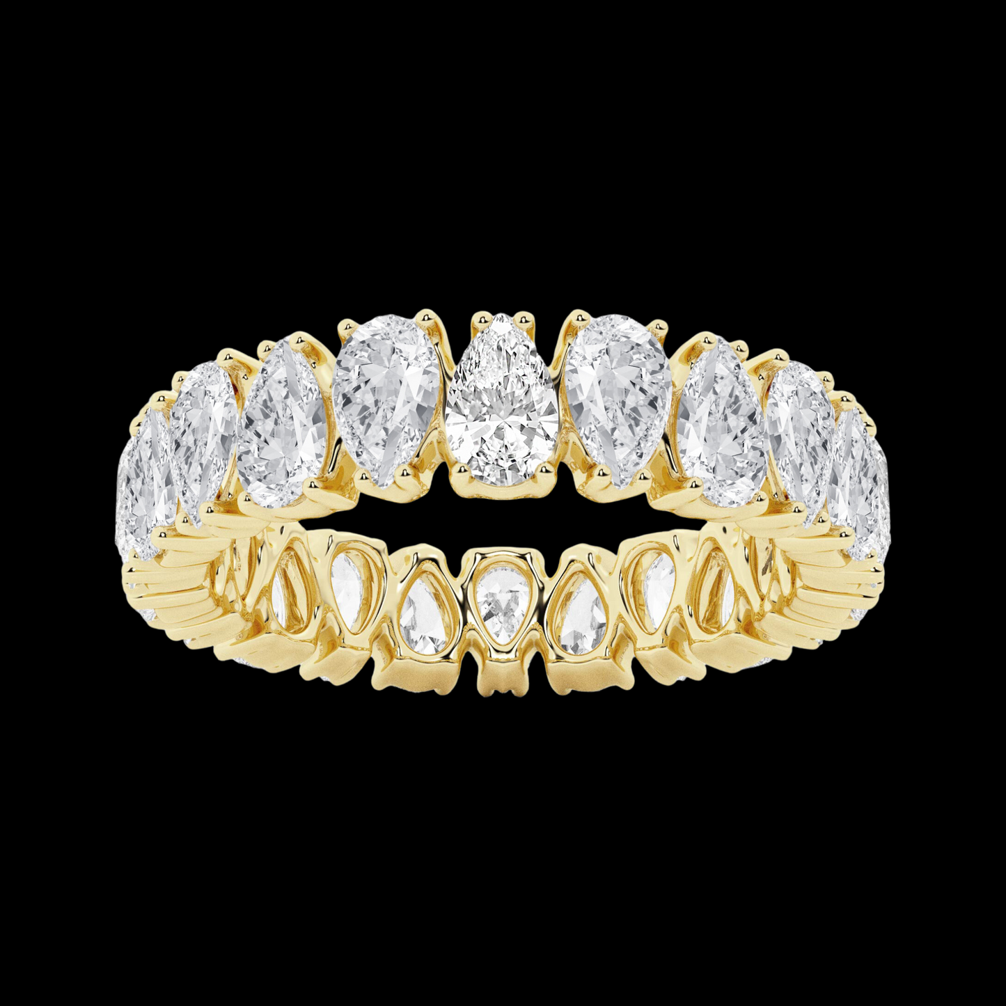 Pear Lab Grown Diamond Eternity Band