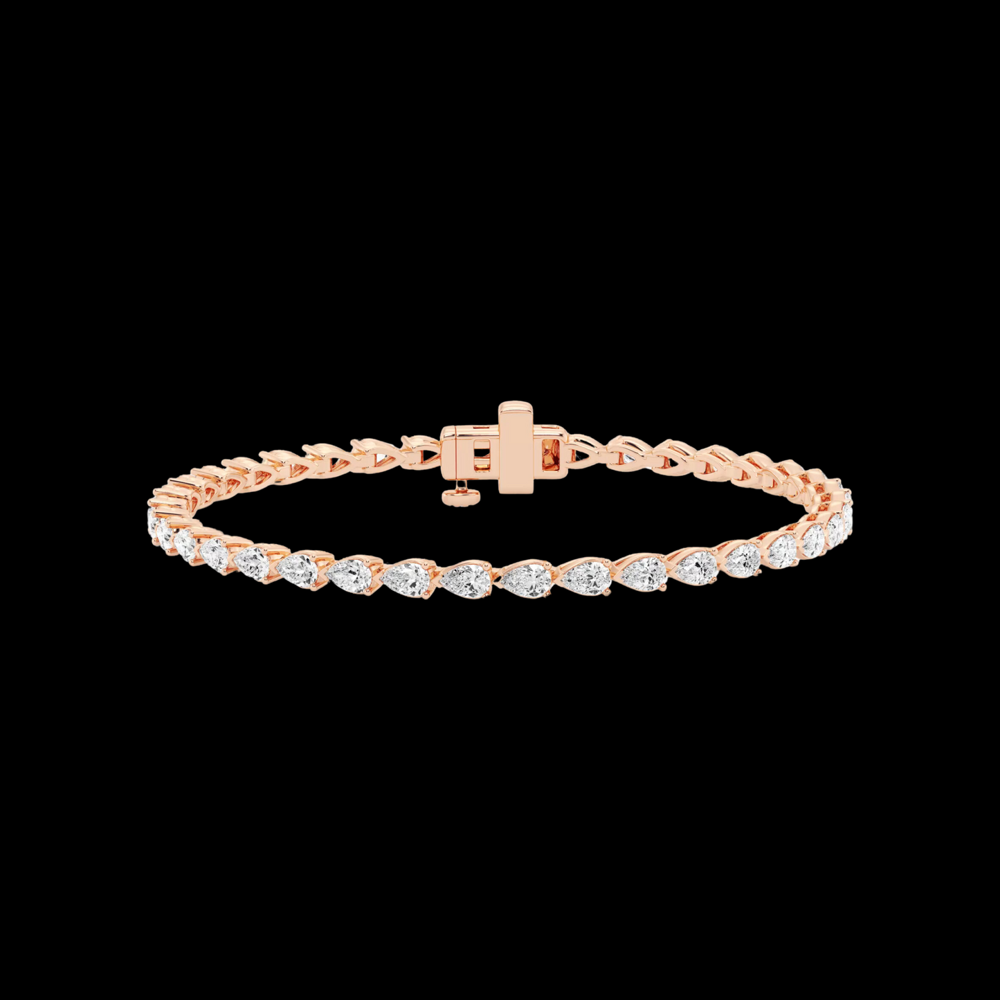 Pear Lab Grown Diamond Four-Prong Tennis Bracelet