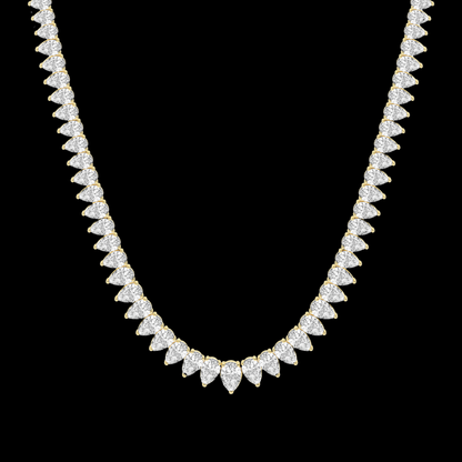 Pear Lab Grown Diamond Tennis Necklace