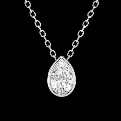 Pear Lab Grown Diamond Solitaire Pendant