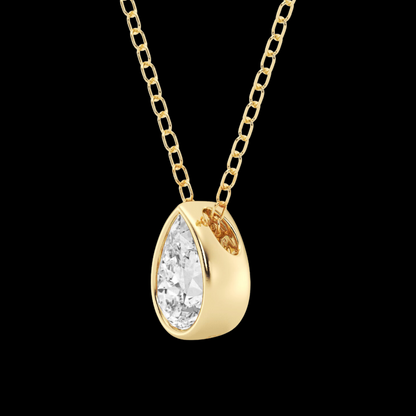 Pear Lab Grown Diamond Solitaire Pendant