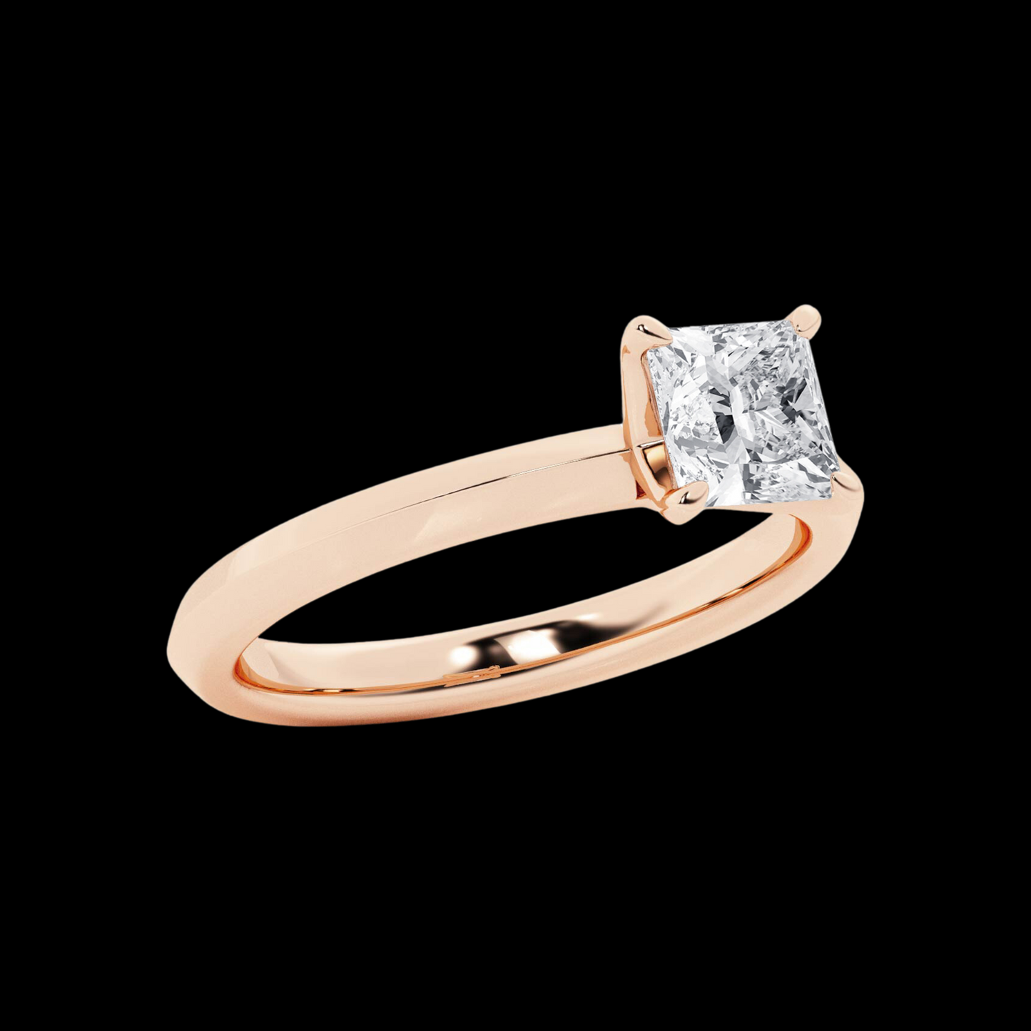 Princess Lab Grown Diamond Solitaire Engagement Ring