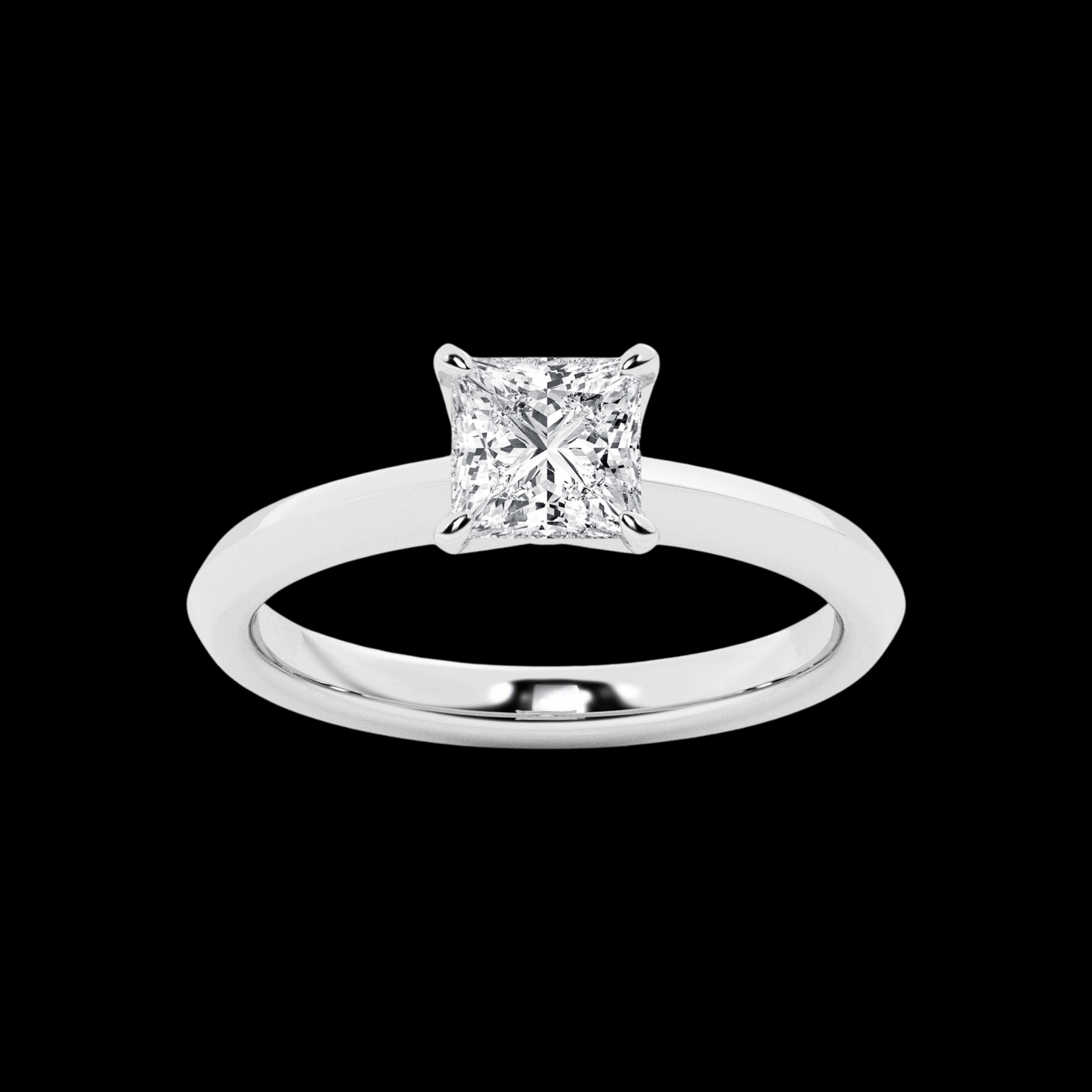 Princess Lab Grown Diamond Solitaire Engagement Ring