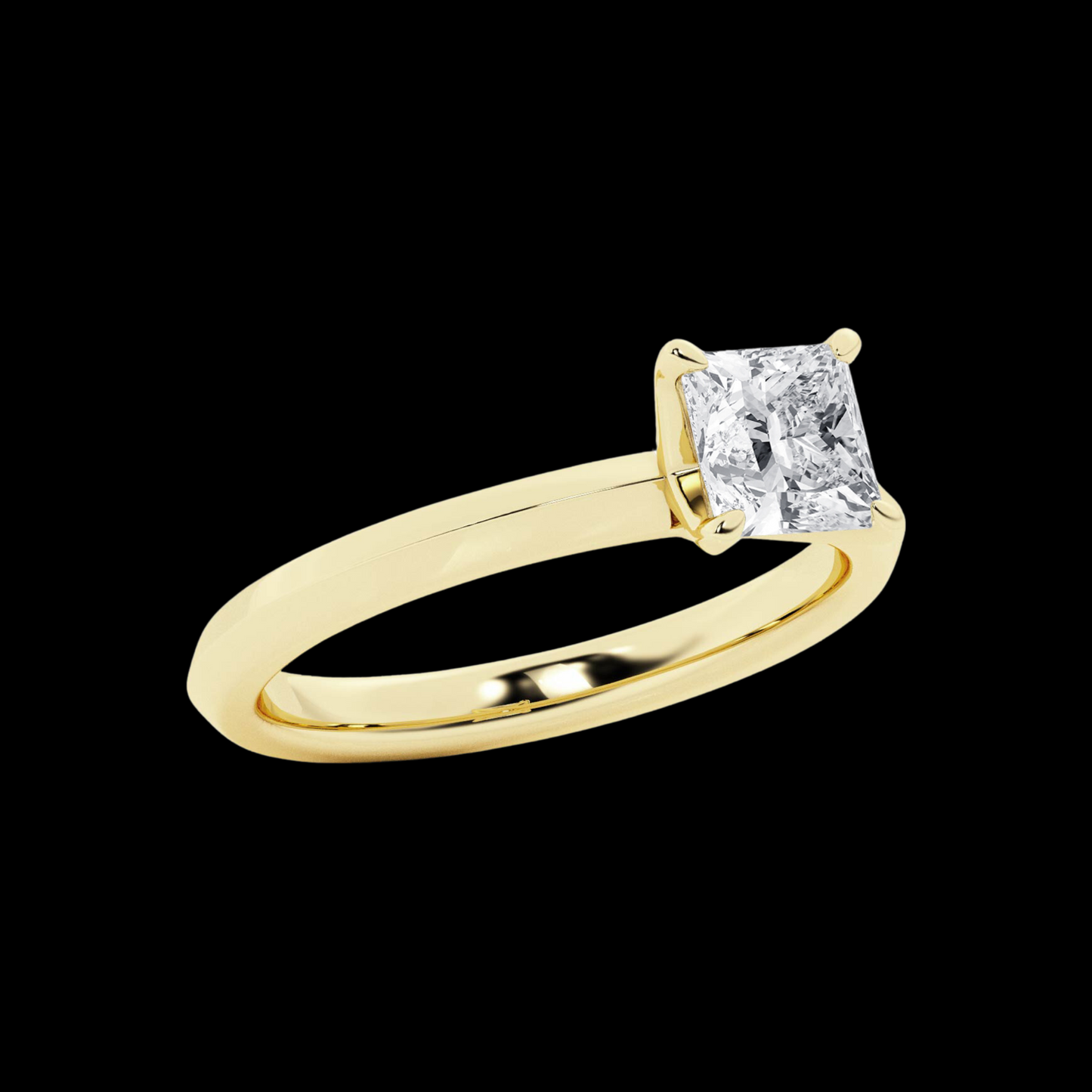 Princess Lab Grown Diamond Solitaire Engagement Ring