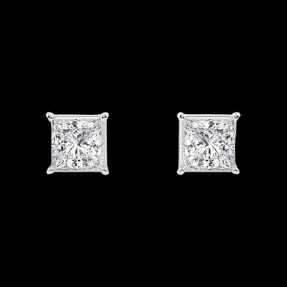 Princess Lab Grown Diamond Hidden Stud Earrings