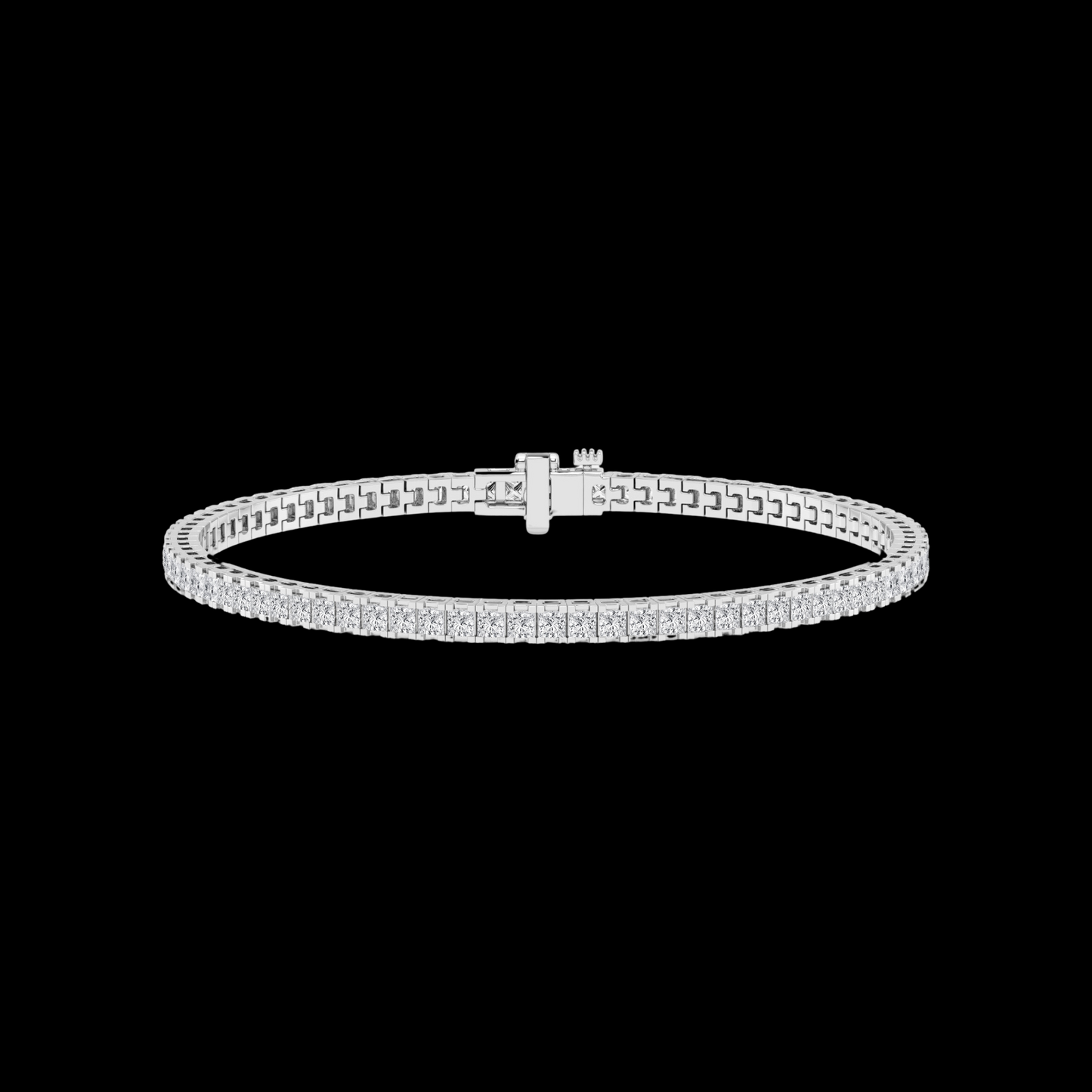 Princess Lab Grown Diamond Four-Prong Tennis Bracelet