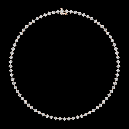 Princess Lab Grown Diamond Four-Prong Tennis Fashion Necklace