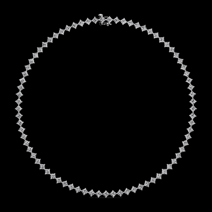 Princess Lab Grown Diamond Four-Prong Tennis Fashion Necklace