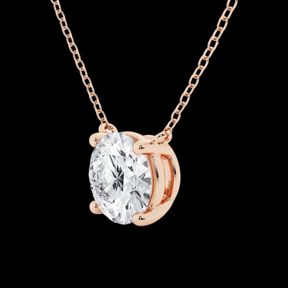 Round Lab Grown Diamond Solitaire Pendant