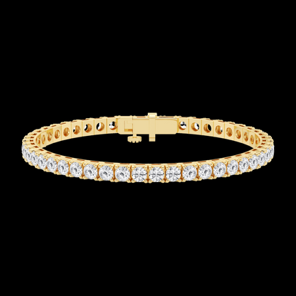 Round Lab Grown Diamond Four-Prong Tennis Bracelet