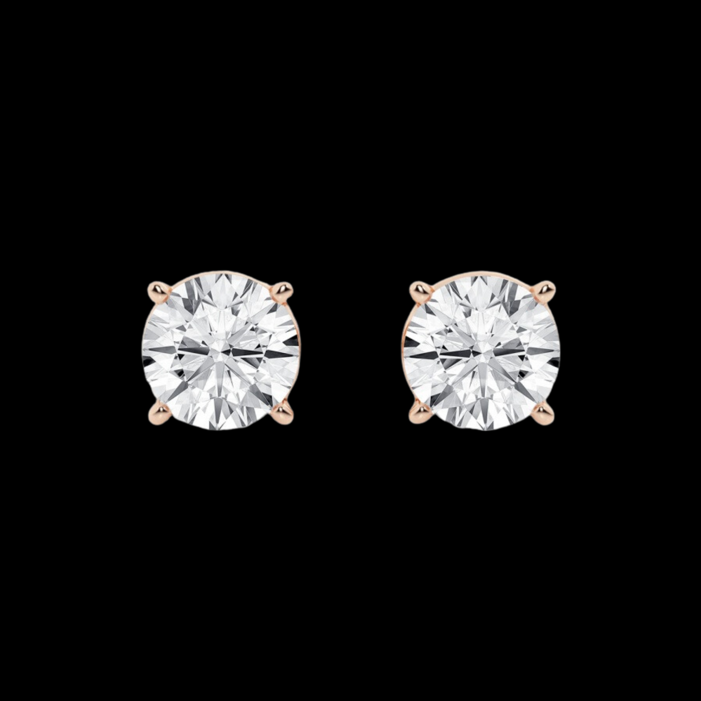 Round Lab Grown Diamond Stud Earrings