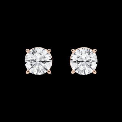 Round Lab Grown Diamond Stud Earrings