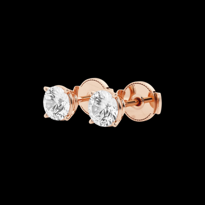 Round Lab Grown Diamond Stud Earrings