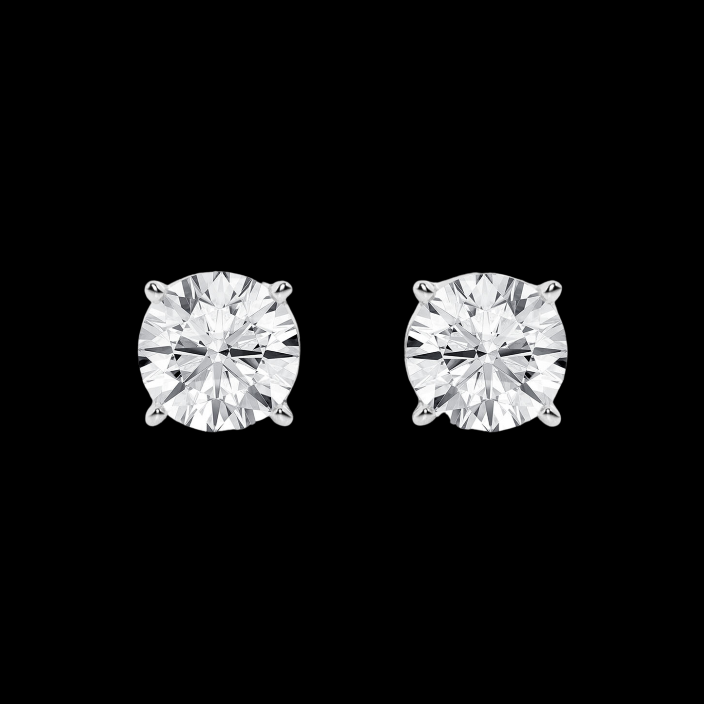 Round Lab Grown Diamond Stud Earrings