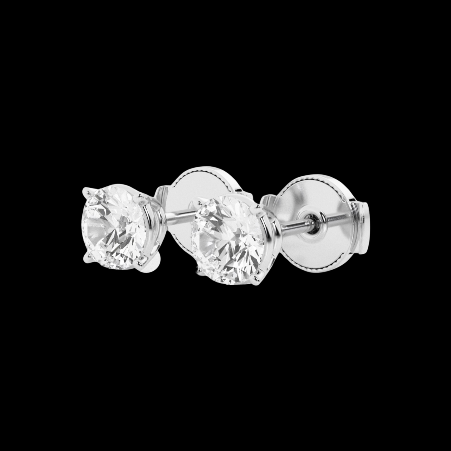 Round Lab Grown Diamond Stud Earrings