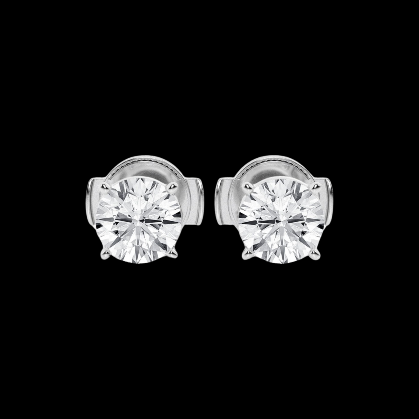 Round Lab Grown Diamond Stud Earrings