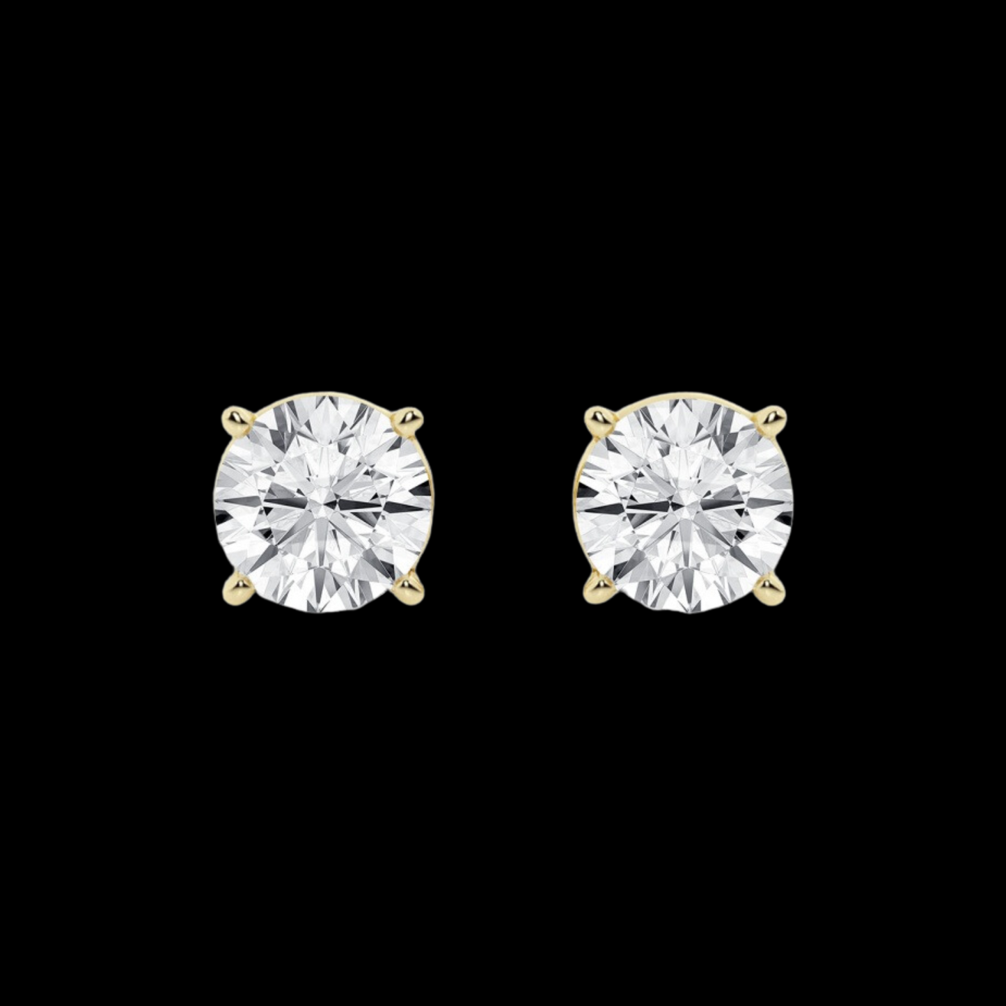 Round Lab Grown Diamond Stud Earrings