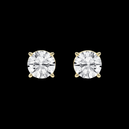 Round Lab Grown Diamond Stud Earrings