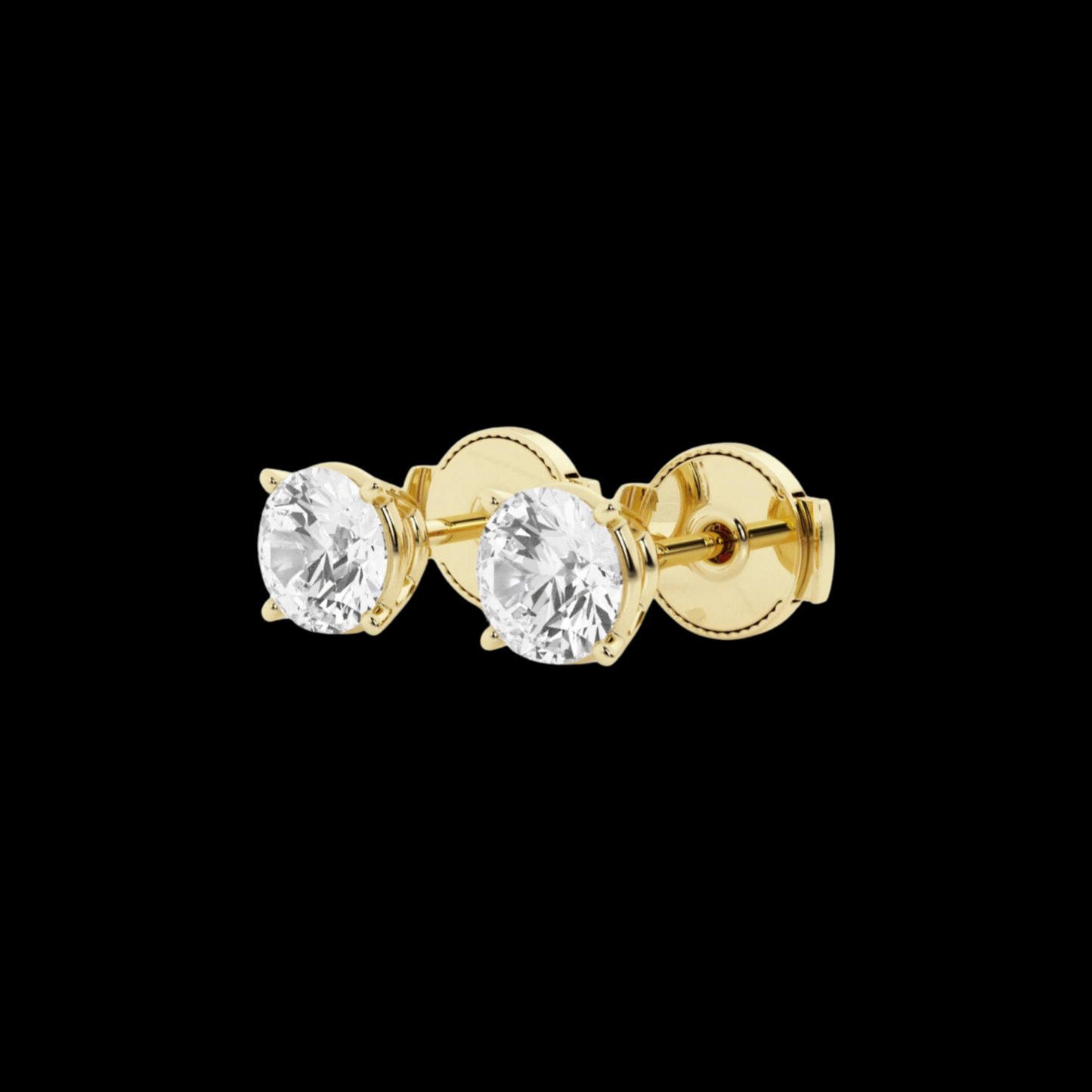 Round Lab Grown Diamond Stud Earrings