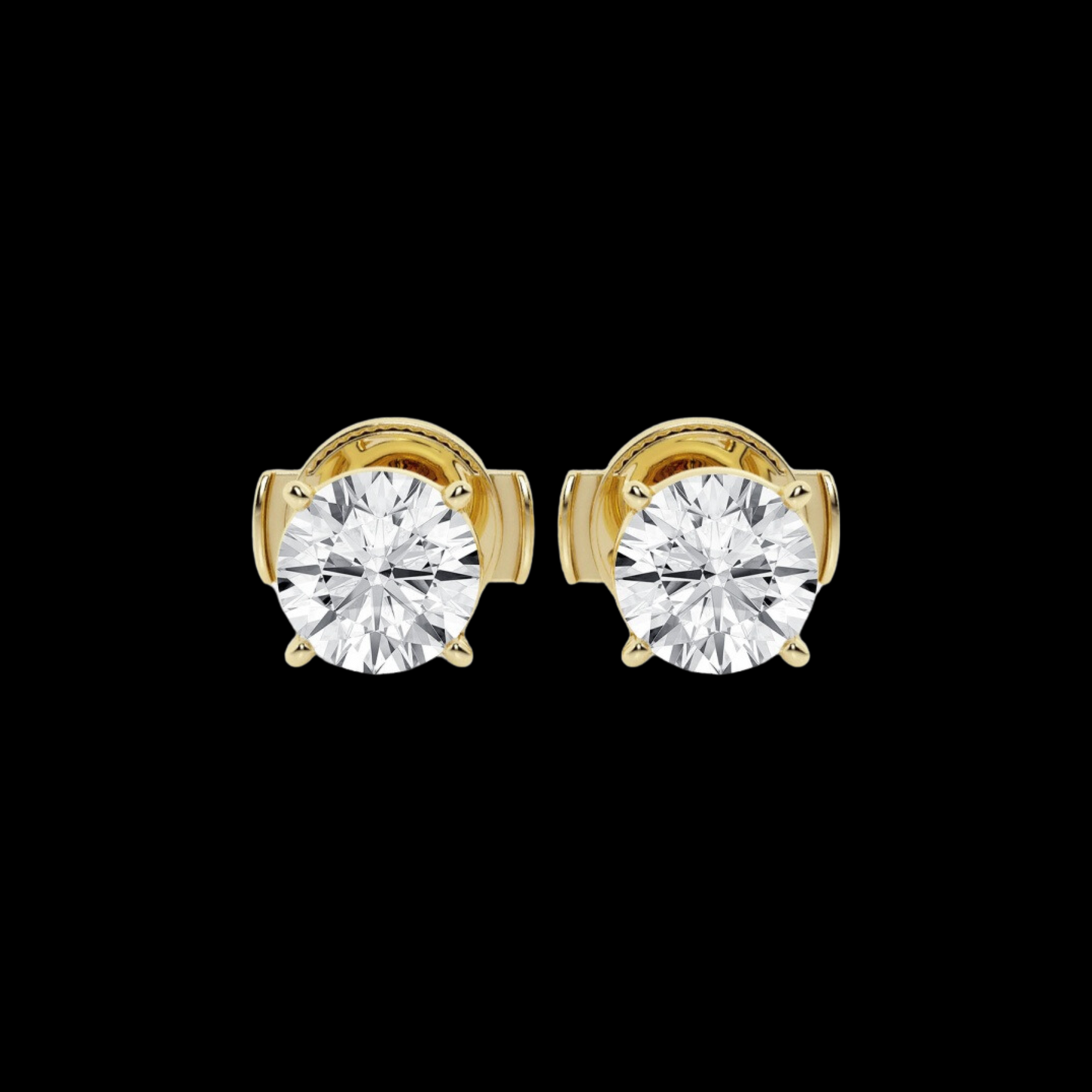 Round Lab Grown Diamond Stud Earrings