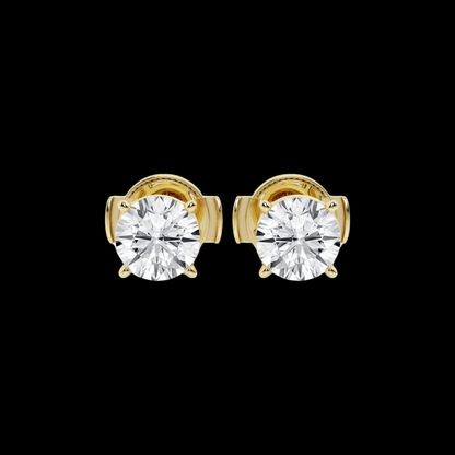 Round Lab Grown Diamond Stud Earrings