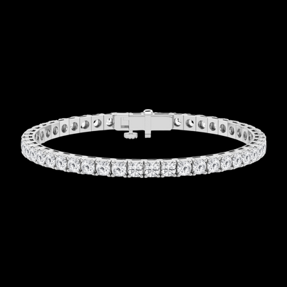 Round Lab Grown Diamond Four-Prong Tennis Bracelet